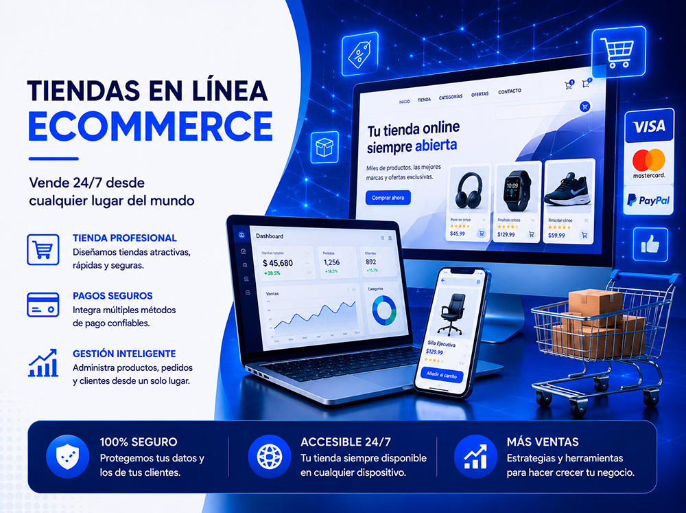 SERVICIO PROFESIONAL IMPLEMENTACION DE TIENDAS EN LINEA - PROYECTOS ECOMMERCE